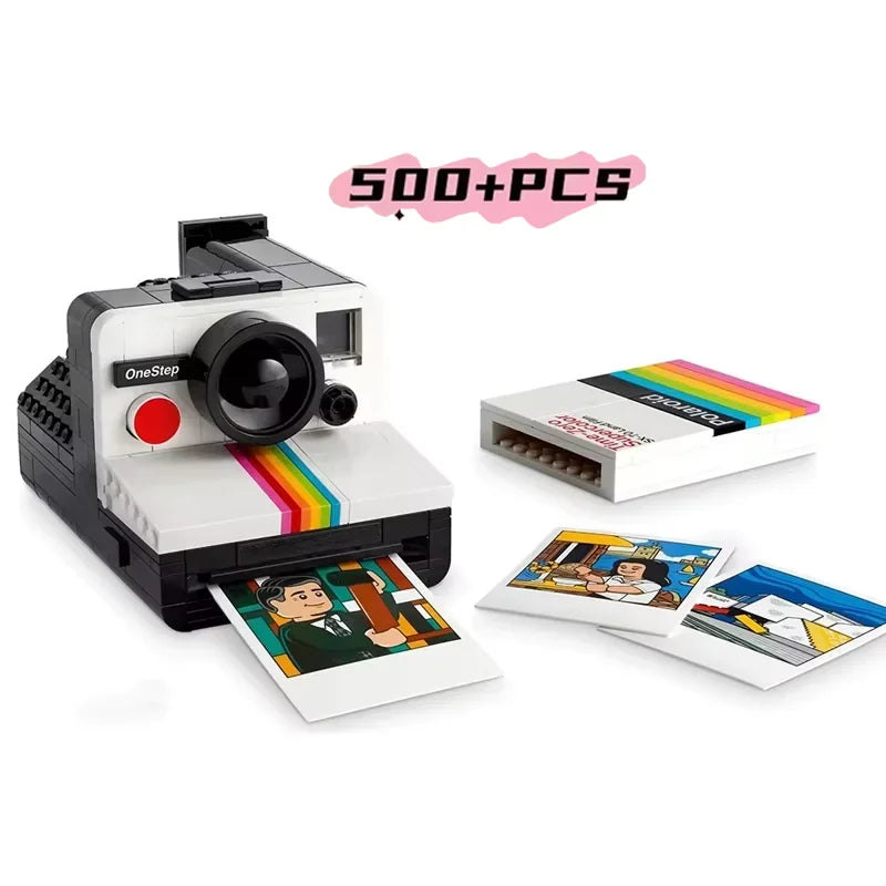 NEW Vintage Camera Model Building Block Toy Kids Educational Assembly Set Birthday Gift Creative Retro Photography Decor 516PCS