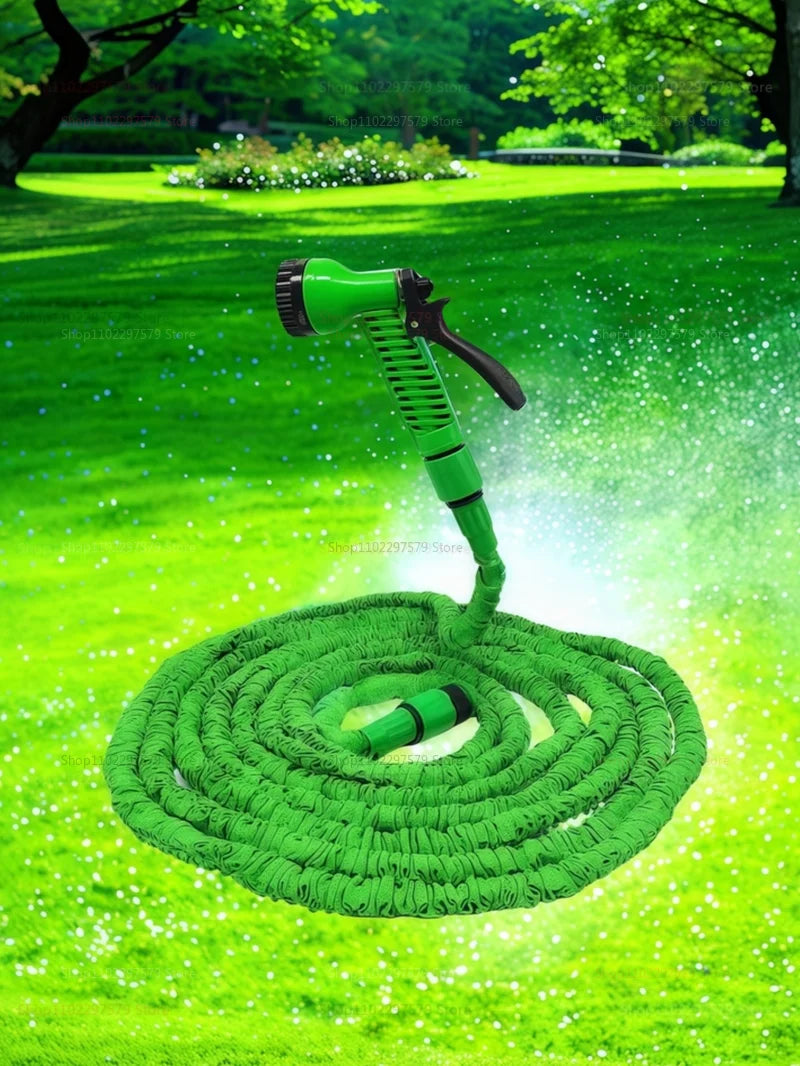 Retractable Magic Garden Hose High Pressure Car Wash Water Gun Portable Pressure Washer for Home Garage Patio Outdoor Cleaning