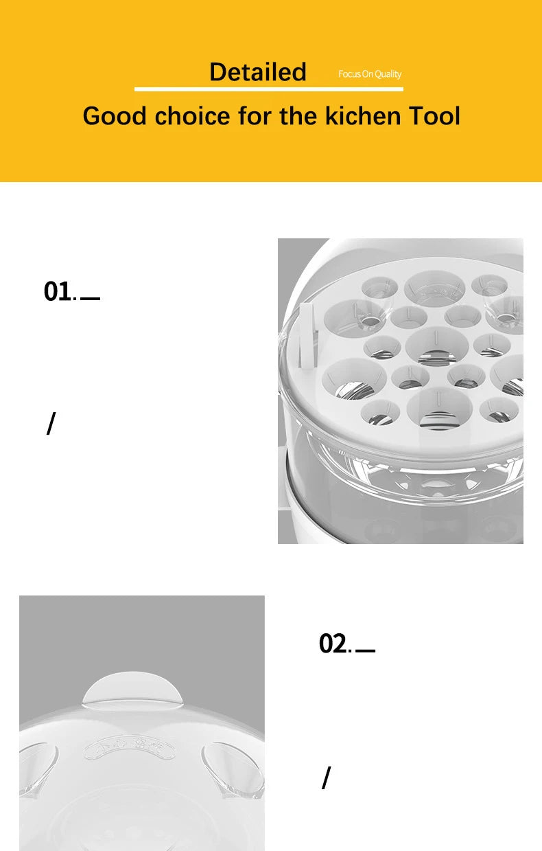 Electric Eggs Cooker, Rapid Multifunctional Mini Eggs Cooker Boiler For Poached Eggs, Scrambled Eggs, Omelets, Auto Shut