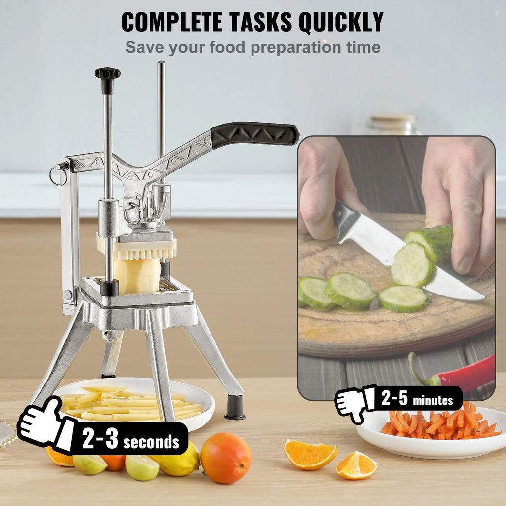 SucceBuy Commercial Vegetable Fruit Heavy Duty Professional Food Dicer Kattex French Fry Cutter Onion Slicer Stainless Steel