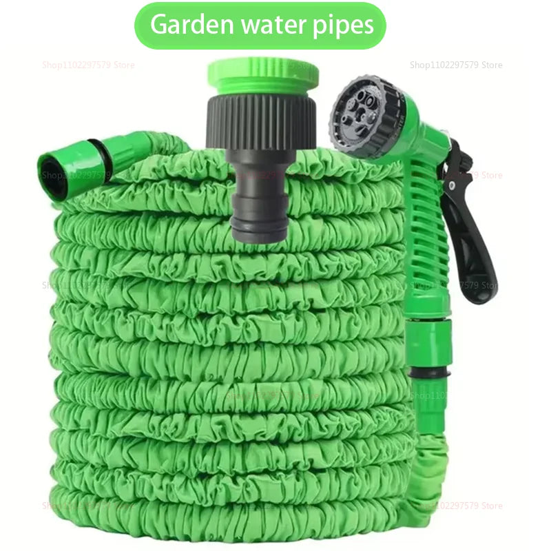 Retractable Magic Garden Hose High Pressure Car Wash Water Gun Portable Pressure Washer for Home Garage Patio Outdoor Cleaning