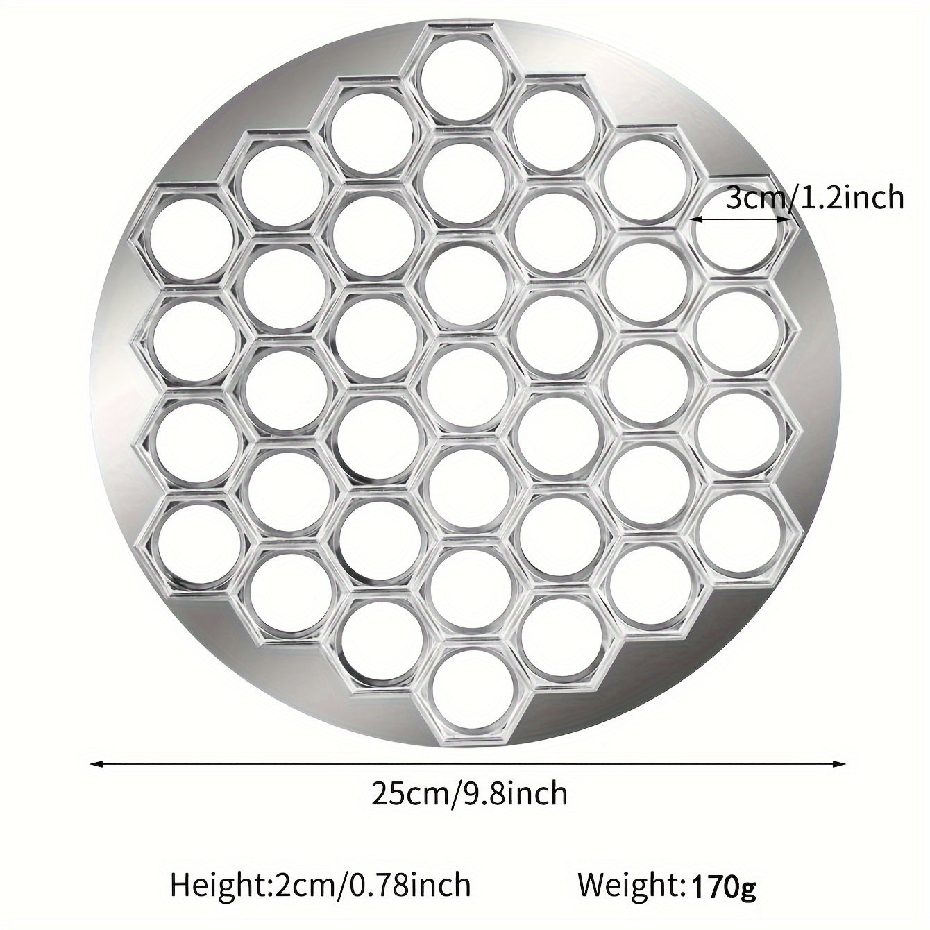 37 Holes Silvery Wonton Mold