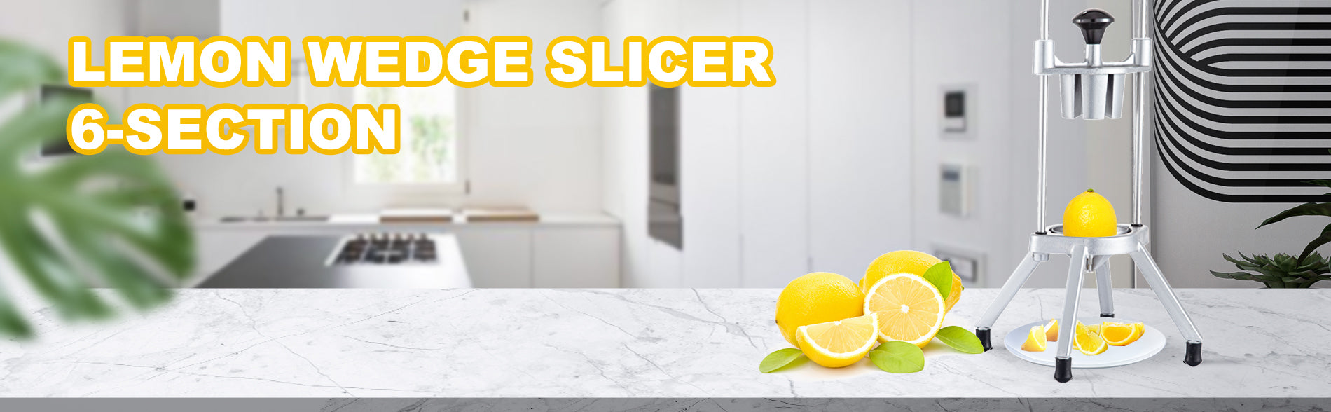 SucceBuy 4/6/8-Section Lemon Wedge Slicer Chopper Commercial Limes Wedger Fruit Vegetable Cutter Home Kitchen Appliance Gadgets