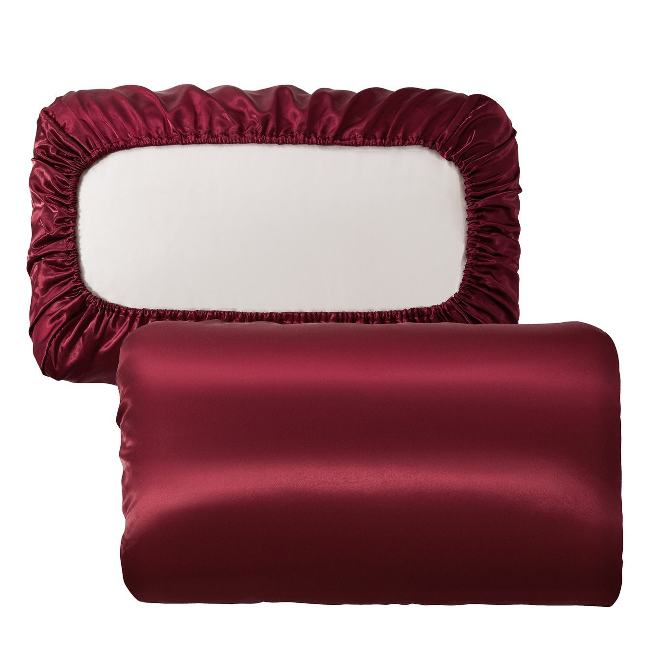 2pcs Soft And Breathable Satin Pillowcase With Elastic Cord - Perfect For A Comfortable Sleep In Your Bedroom