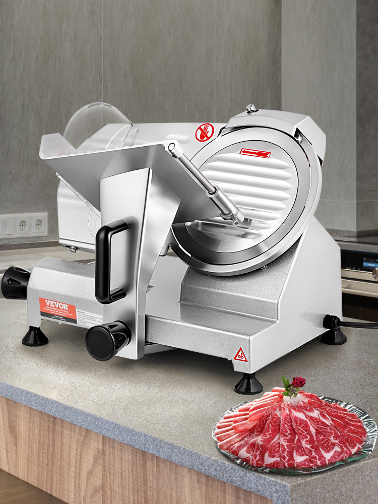 SucceBuy Meat Slicer 200W/240W/320W/340W Electric Deli Food Slicer Adjustable Thickness for Commercial Home Use Cut Meat Cheese